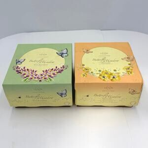 Lenox Butterfly Meadow Fritillary & Blue Butterfly Tea Cup & Saucer Set of 2